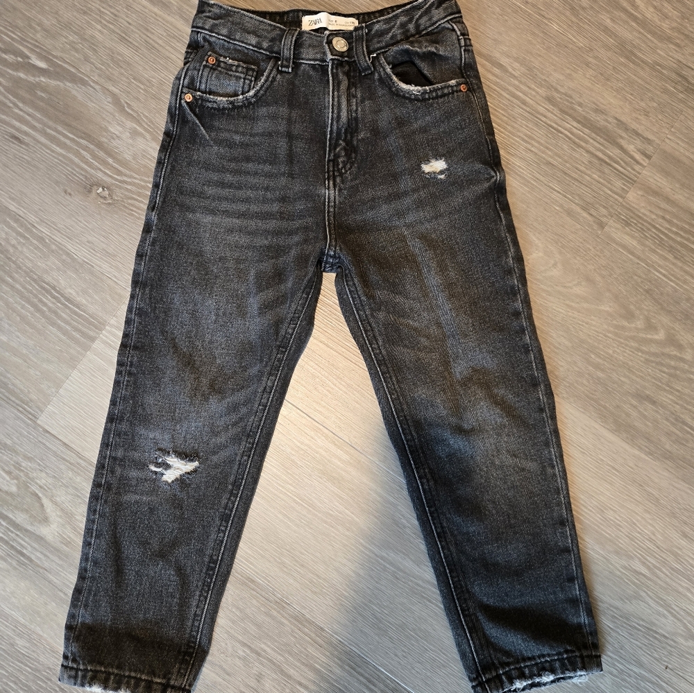 Zara Girl's Black Jeans Size 6 New without Tag